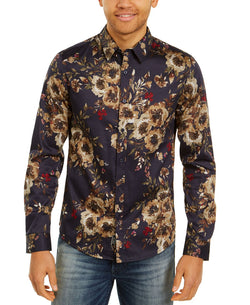 Guess Slim-fit Tropical Print Shirt Dark Botanical Print thumbnail 1