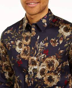 Guess Slim-fit Tropical Print Shirt Dark Botanical Print thumbnail 2