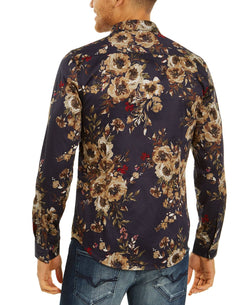 Guess Slim-fit Tropical Print Shirt Dark Botanical Print thumbnail 3
