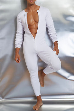 H.I.M. White Lumber Jack Union Suit thumbnail 1