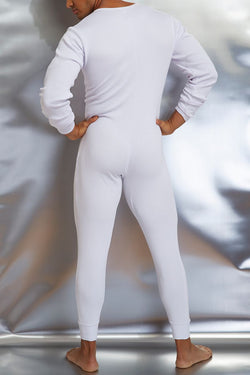 H.I.M. White Lumber Jack Union Suit thumbnail 2
