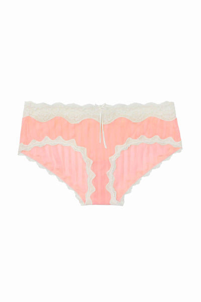 HEIDI By Heidi Klum Candlelight-Peach/Pristine Mesh/Lace Striped Hipster