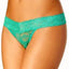 HEIDI By Heidi Klum Deep-Green Stretch Lace Thong