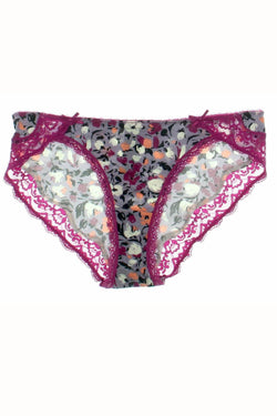 HEIDI By Heidi Klum Purple Lace-Trim Modal Bikini Panty thumbnail 3