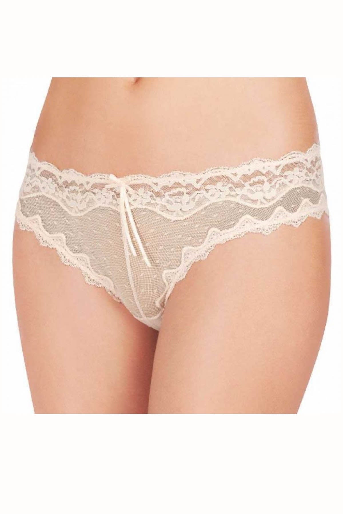 HEIDI By Heidi Klum Silver-Peony Mesh and Lace Dot Hipster