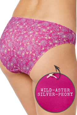 HEIDI By Heidi Klum Wild-Aster/Silver-Peony Smooth Microfiber Bikini Brief thumbnail 3