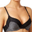 HEIDI by Heidi Klum Black/Dark-Marl Lace T-Shirt Bra