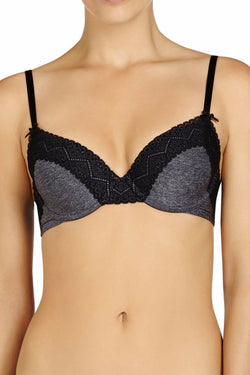 HEIDI by Heidi Klum Black/Dark-Marl Lace T-Shirt Bra thumbnail 3