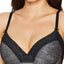 HEIDI by Heidi Klum Black/Dark-Marl Lace T-Shirt Bra