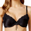 HEIDI by Heidi Klum Black Satin/Lace Subtle-Lift Bra