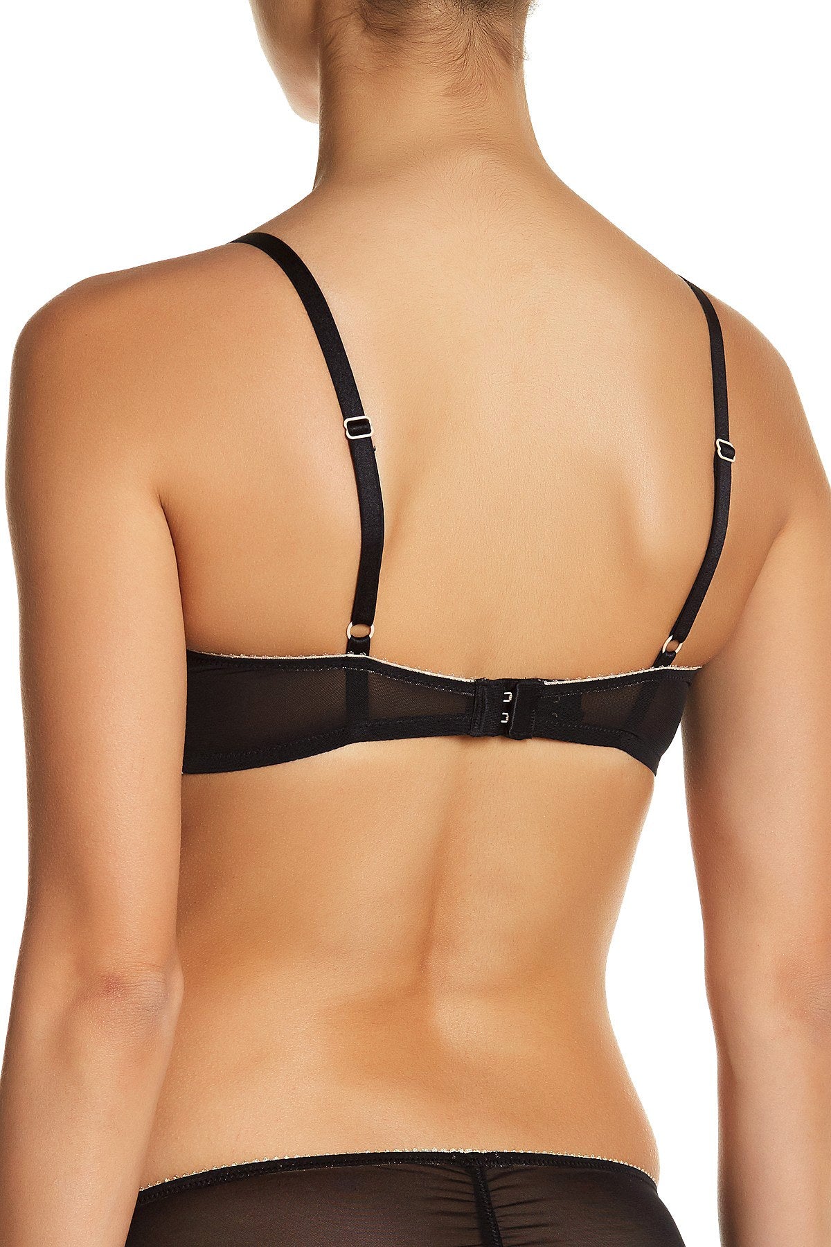 HEIDI by Heidi Klum Black & Toasted Almond Natural French Lace Underwire Bra