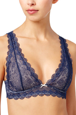 HEIDI by Heidi Klum Dress Blues & Pristine White Geometric Lace Soft Cup Bralette thumbnail 1