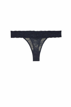 HEIDI by Heidi Klum Ebony Stretch-Lace Thong thumbnail 2