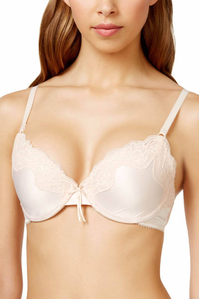 HEIDI by Heidi Klum Silver-Peony Satin/Lace Bra