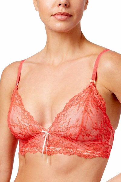 HEIDI by Heidi Klum Teaberry/Silver-Peony Natural Lace Soft-Cup Bralette