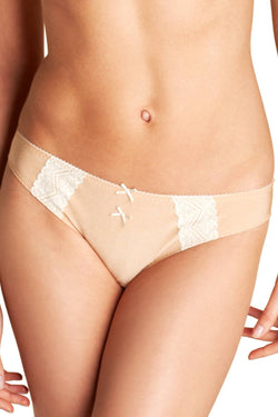 HEIDI by Heidi Klum Toasted-Almond Marl/Pristine Lace Bikini Brief thumbnail 1