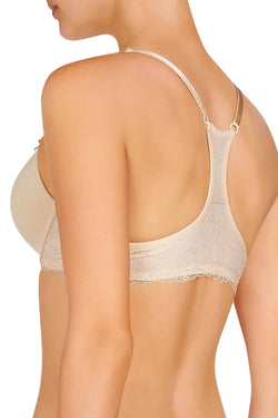 HEIDI by Heidi Klum Toasted-Almond/Pristine Racerback Lace T-Shirt Bra thumbnail 3