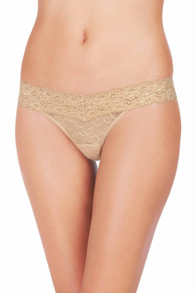 HEIDI by Heidi Klum Toasted-Almond Stretch-Lace Thong