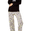 HUE Black/Grey Let-It-Snow Printed 3-Pc Pajama Set
