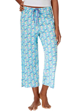HUE Button-Blue Birdie-Whistle Capri PJ Pant thumbnail 1