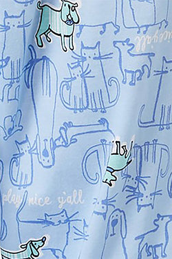 HUE Chambray-Blue Play-Nice Printed Capri Pajama Pant thumbnail 2