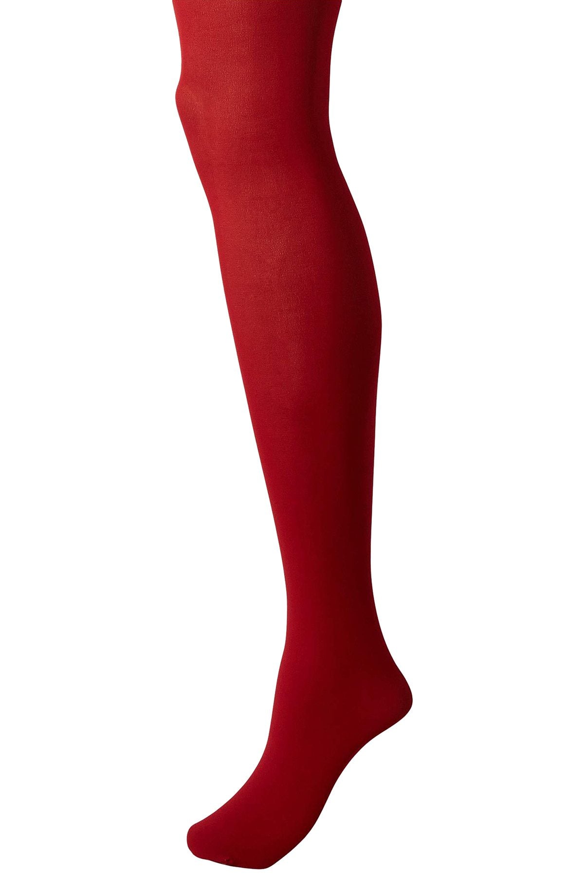 HUE Deep-Red Non-Control Top Opaque Tights