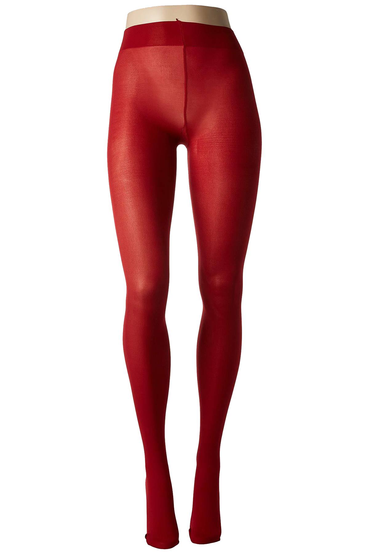 HUE Deep-Red Non-Control Top Opaque Tights