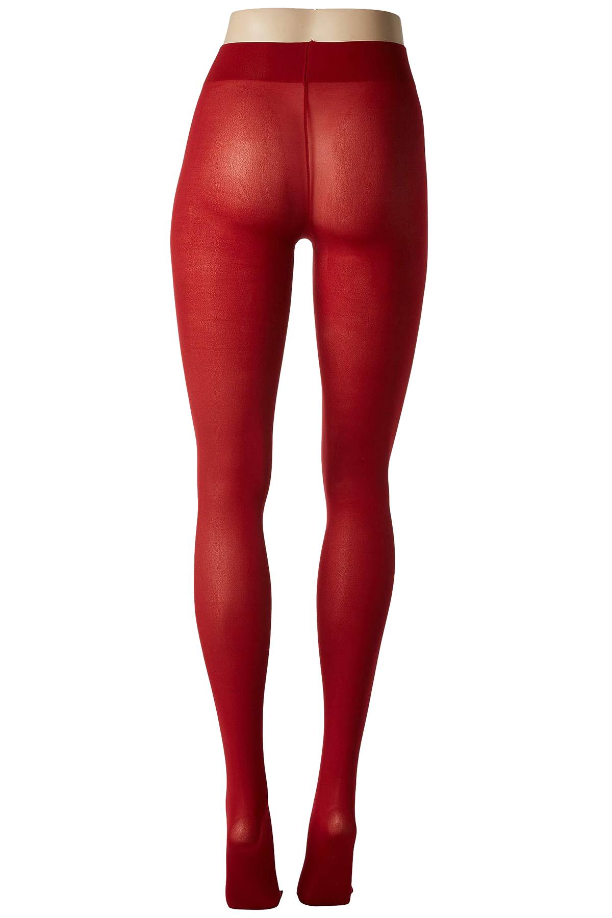 HUE Deep-Red Non-Control Top Opaque Tights