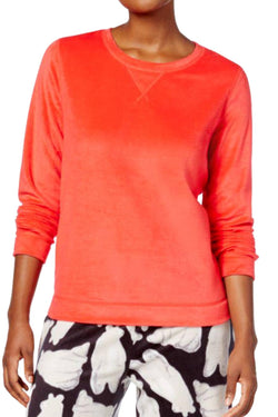 HUE Lollipop-Red Sueded Fleece Top and Bear-Printed Pant 3-Piece Pajama Set thumbnail 3