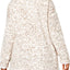 HUE Off-White/Beige Leopard Illusion Cozy Open-Front Robe