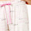 HUE Off-White Printed Ruffle-Waist Pajama Pant