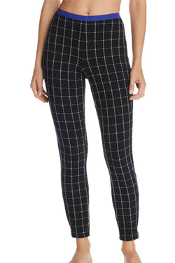 HUE PLUS Black/Royal-Blue Windowpane Loafer Skimmer thumbnail 4
