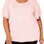 HUE PLUS Blossom Pink Bell Ruffled Sleeve Lounge Top