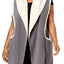HUE PLUS Castlerock-Grey Sleeveless Hooded Vest/Robe