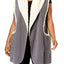 HUE PLUS Castlerock-Grey Sleeveless Hooded Vest/Robe