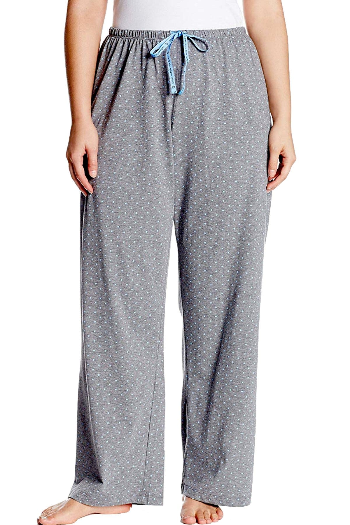 HUE PLUS Dark-Heather Grey/Rio-Dots Polka-Dot PJ Pant