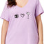 HUE PLUS Lilac/Black Printed Capri Pajama Set