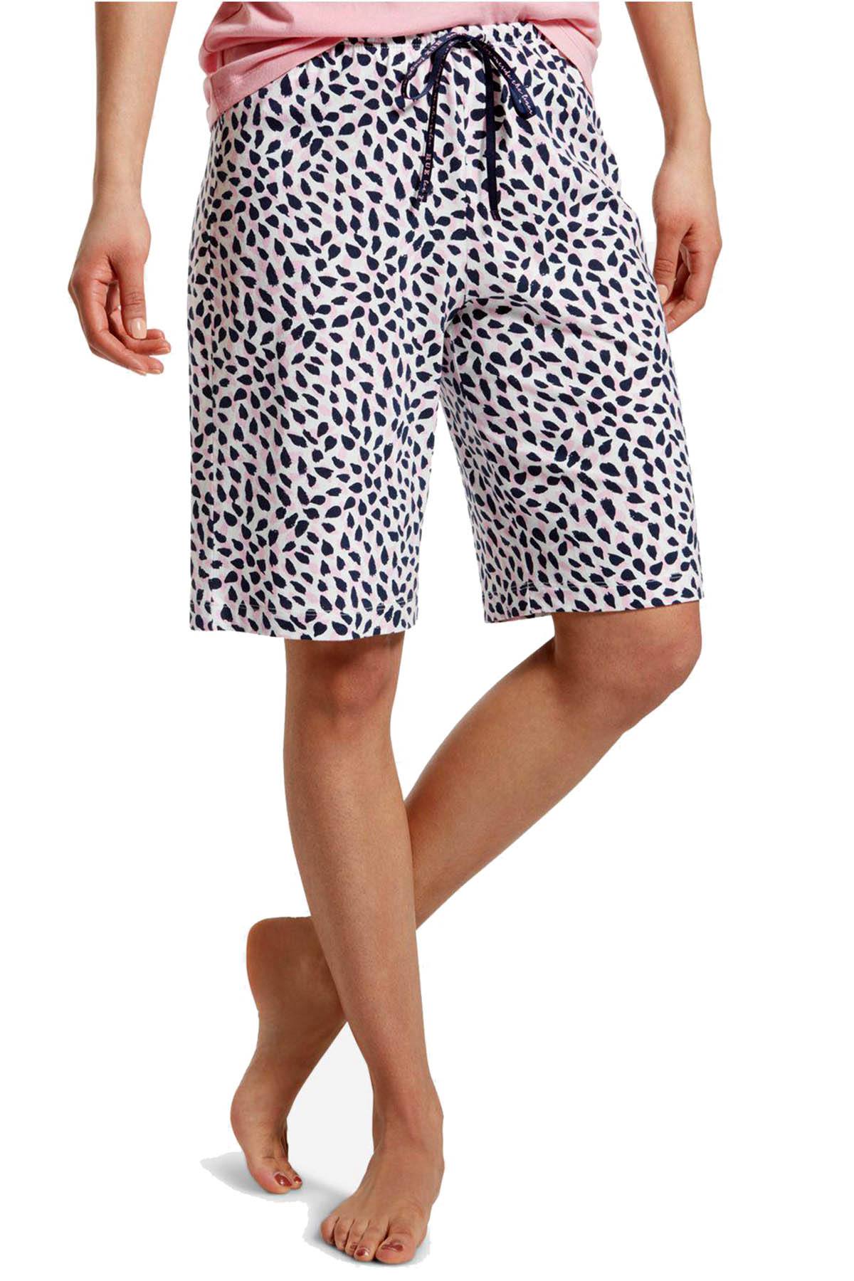 HUE PLUS Snow-White Spotted Bermuda Pajama Short