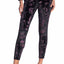 HUE Potent-Purple Juliet Floral Velvet Legging