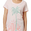 HUE Rose-Quartz Palm-Printed Lounge Top