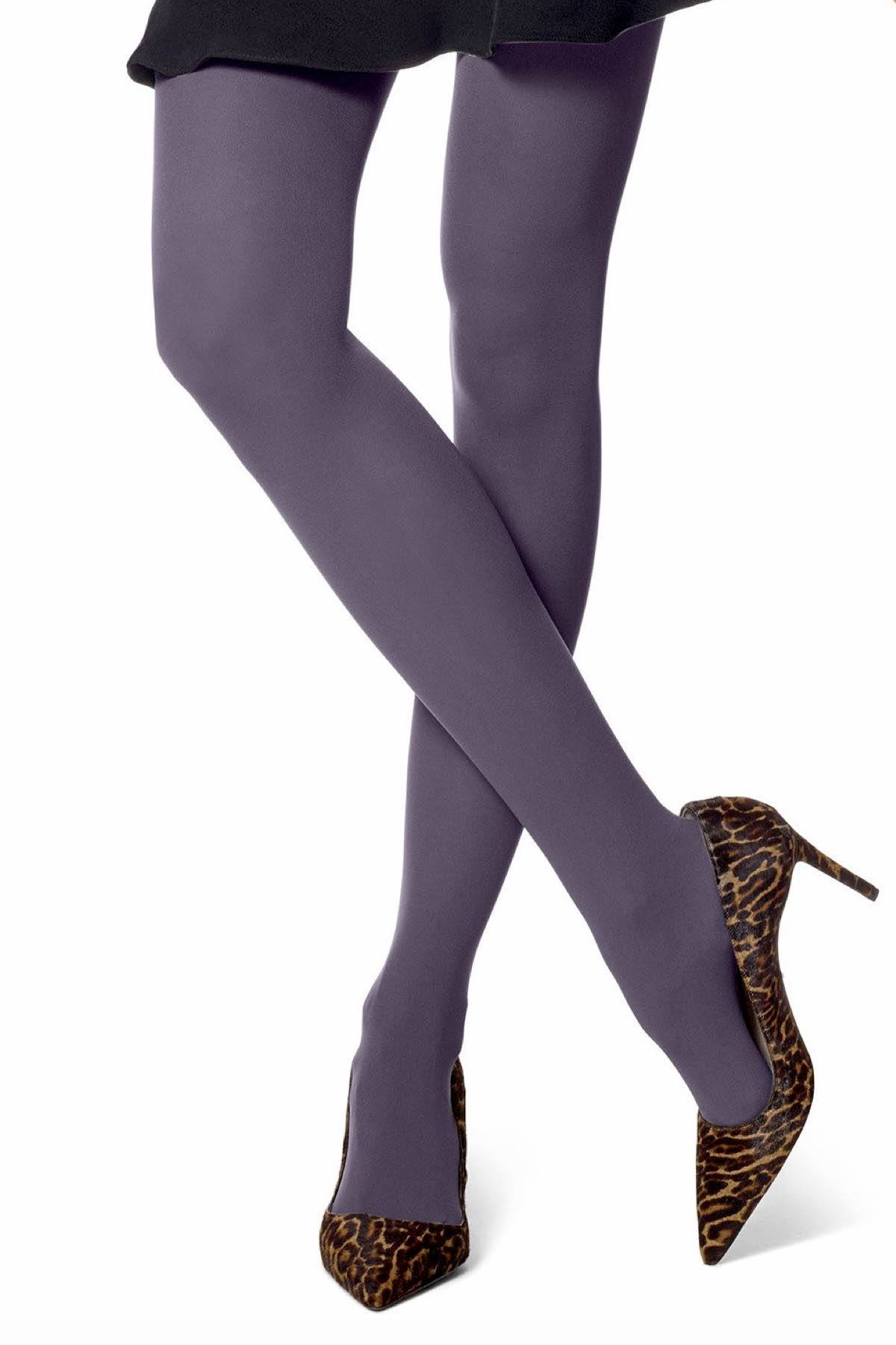 HUE Smokey-Purple Opaque Tights
