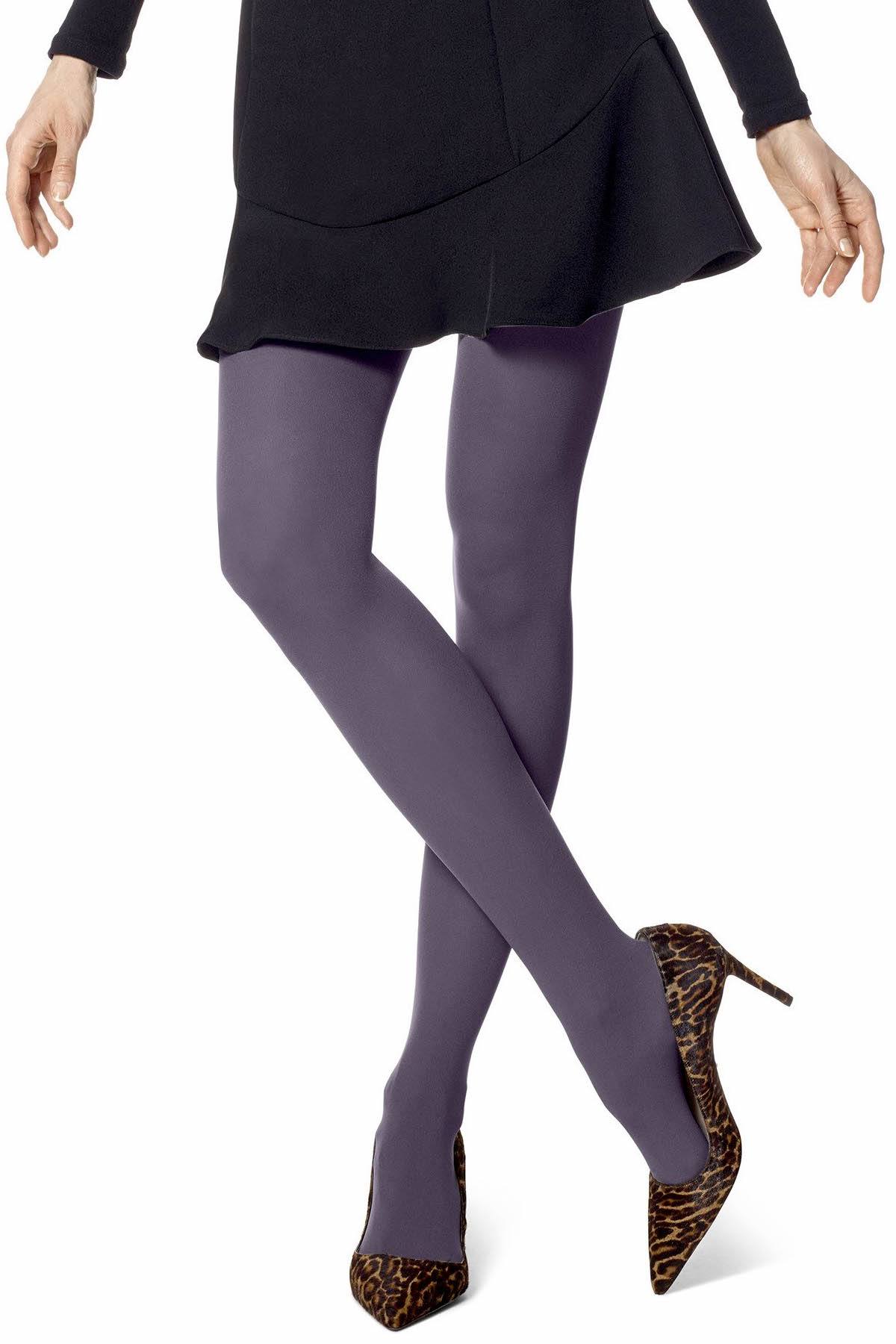 HUE Smokey-Purple Opaque Tights