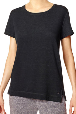 HUE Solid-Black Super Soft Terry Lounge Tee thumbnail 1