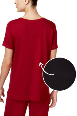 HUE Solid-Black Super Soft Terry Lounge Tee thumbnail 4