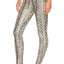 HUE Taupe Python Embossed-Print Leatherette Legging