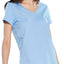 HUE Tidal-Blue Solid V-Neck Tee