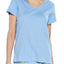 HUE Tidal-Blue Solid V-Neck Tee
