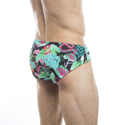 HUNK2 SB20191B SchlangeÂ² Reversible Swim Briefs Color Turquoise thumbnail 2