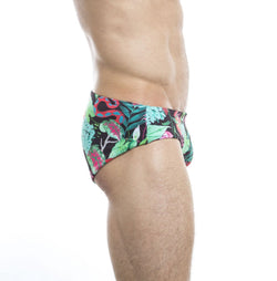 HUNK2 SB20191B SchlangeÂ² Reversible Swim Briefs Color Turquoise thumbnail 3