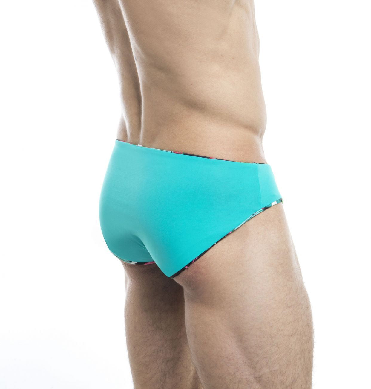 HUNK2 SB20191B SchlangeÂ² Reversible Swim Briefs Color Turquoise
